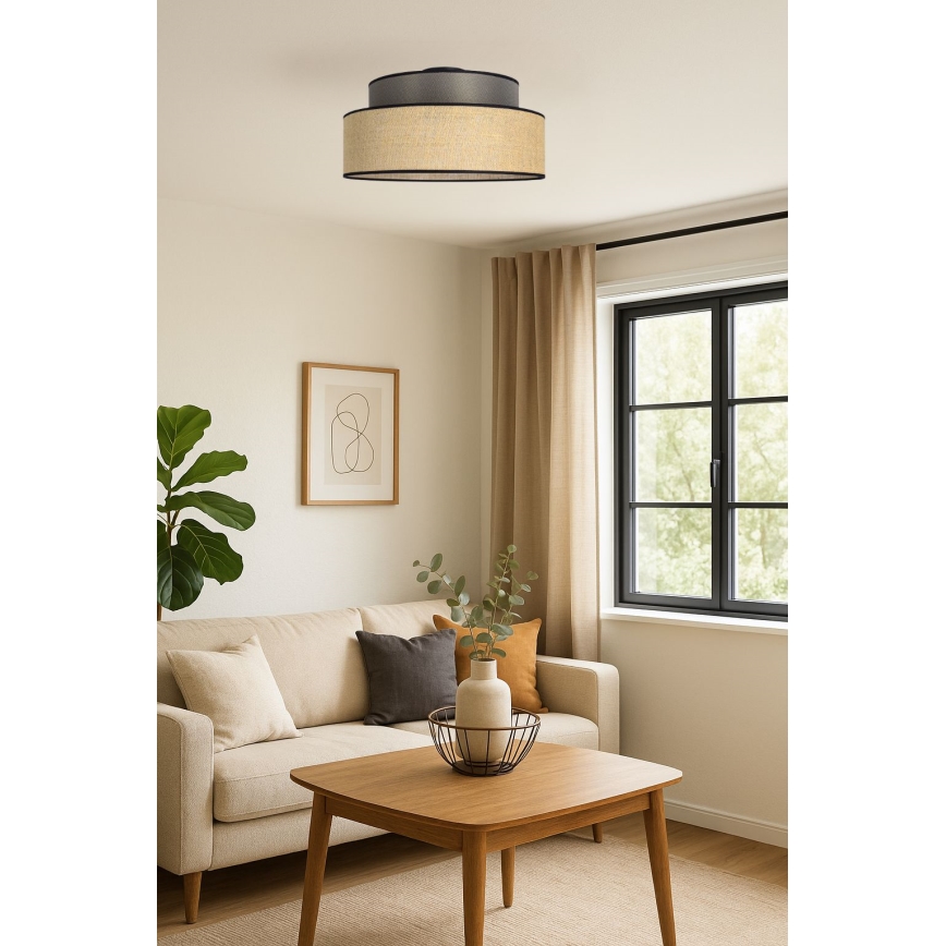 Deckenleuchte BOHO 1xE27/60W/230V braun/beige