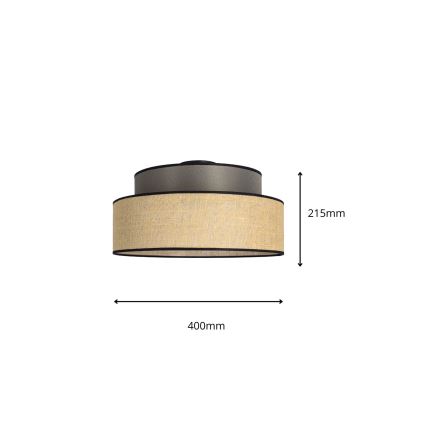 Deckenleuchte BOHO 1xE27/60W/230V braun/beige