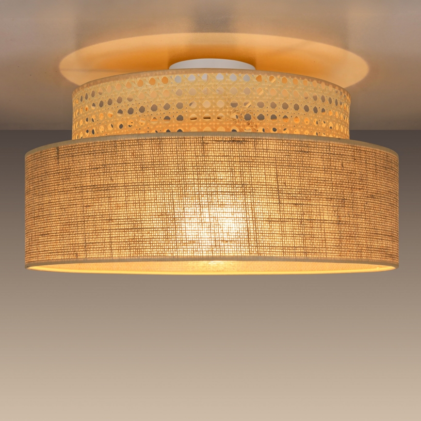 Deckenleuchte BOHO 1xE27/60W/230V d 40 cm Rattan