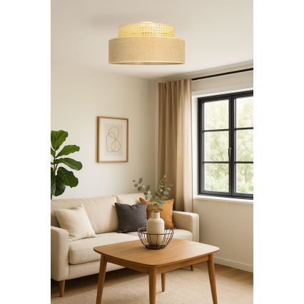 Deckenleuchte BOHO 1xE27/60W/230V Rattan