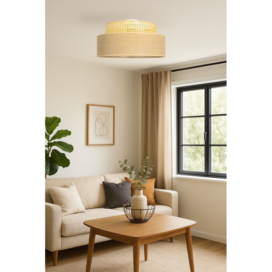 Deckenleuchte BOHO 1xE27/60W/230V Rattan