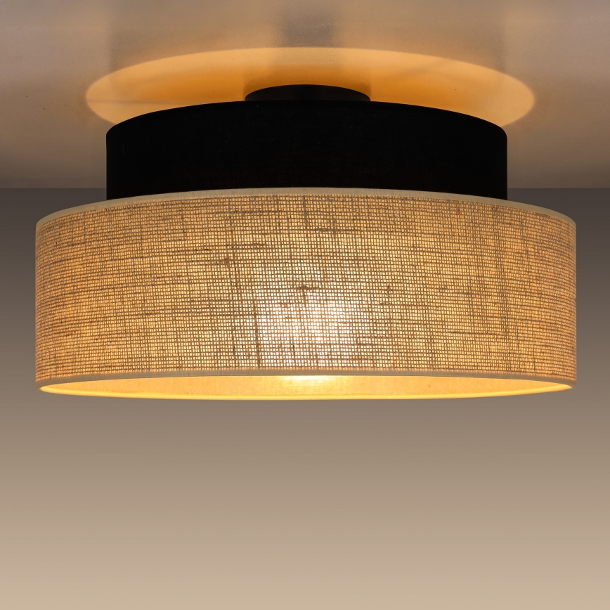Deckenleuchte BOHO 1xE27/60W/230V schwarz/beige