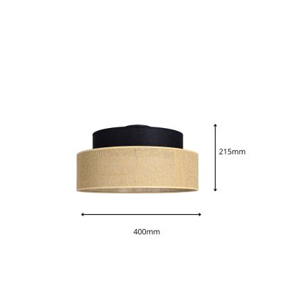 Deckenleuchte BOHO 1xE27/60W/230V schwarz/beige
