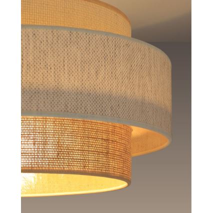 Deckenleuchte BOHO 1xE27/60W/230V Ø 40 cm weiß/jute