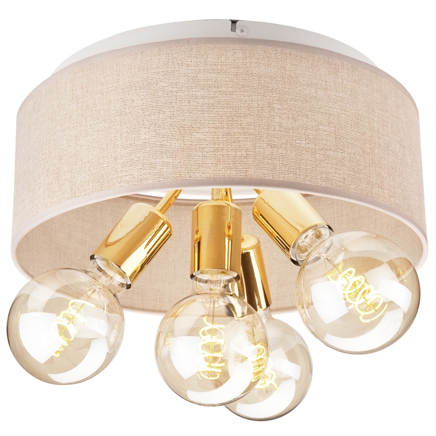 Deckenleuchte CARINA 4xE27/60W/230V d 35 cm golden