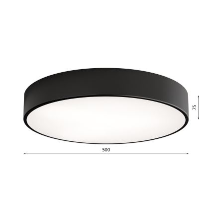 Deckenleuchte CLEO 4xE27/24W/230V d. 50 cm schwarz