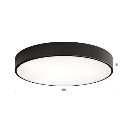 Deckenleuchte CLEO 5xE27/24W/230V d. 60 cm schwarz