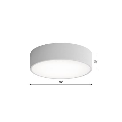 Deckenleuchte CLEO für Badezimmer mit Sensor, 2xE27/24W/230V, Ø 30 cm, grau, IP54