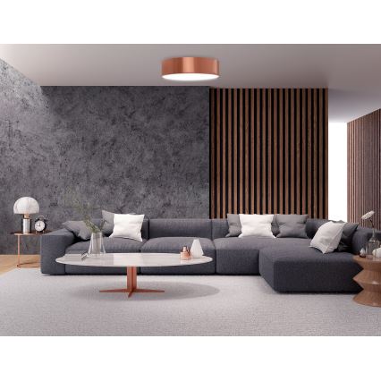 Deckenleuchte CLEO mit Bewegungs- und Dämmerungssensor, 3xE27/24W/230V, Ø 40 cm, kupferfarben