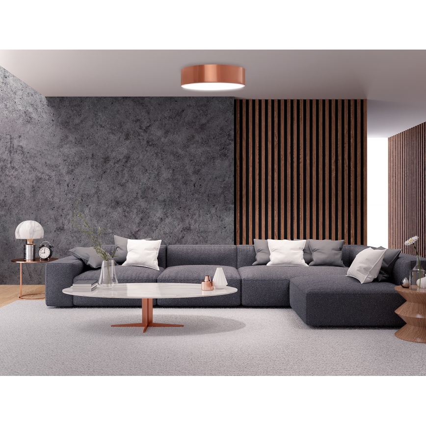 Deckenleuchte CLEO mit Bewegungs- und Dämmerungssensor, 3xE27/24W/230V, Ø 40 cm, kupferfarben