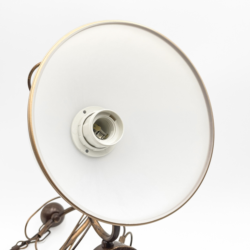 Deckenleuchte COBRA mit Stab, 3xE27/60W/230V, Bronze/Patina