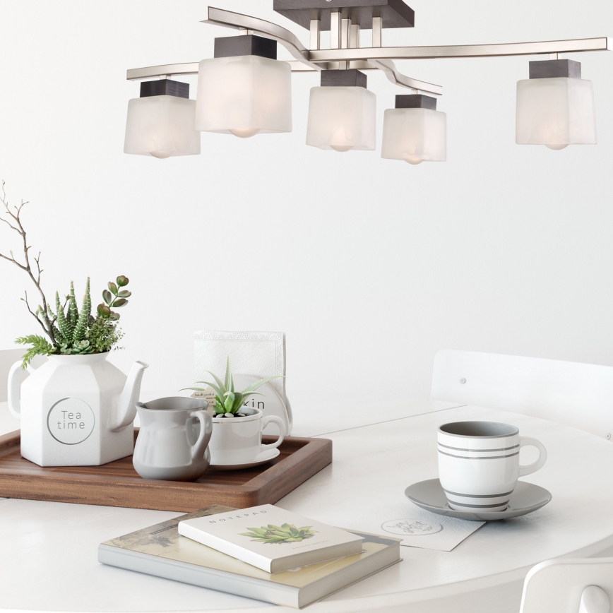 Deckenleuchte DANA 5xE14/40W/230V Buche