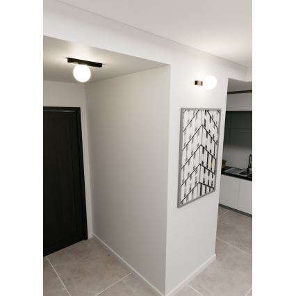 Deckenleuchte FIT 1xE14/10W/230V schwarz/weiß