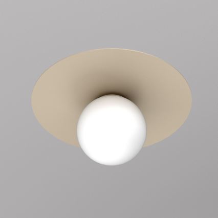 Deckenleuchte FLAT 1xE27/15W/230V Ø 35 cm beige