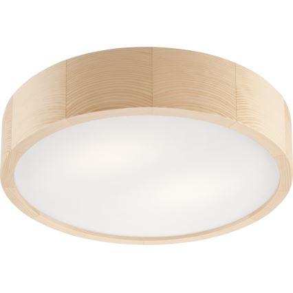 Deckenleuchte für Badezimmer NATURAL 3xE27/15W/230V IP54 Kiefer ø 37 cm - FSC-zertifiziert