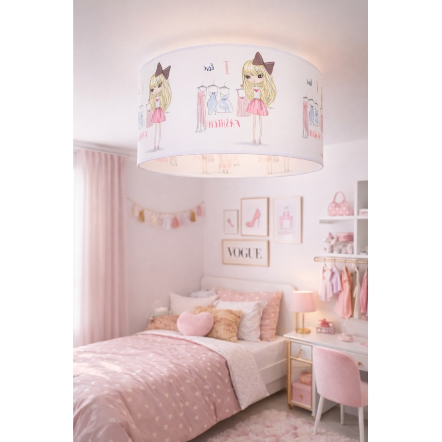 Deckenleuchte für Kinder GIRLS VIBES 1xE27/60W/230V Ø 40 cm Ich liebe Mode