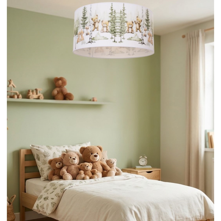 Deckenleuchte für Kinderzimmer KIDS ROOM 1xE27/60W/230V Ø 40 cm mit Tiermotiven