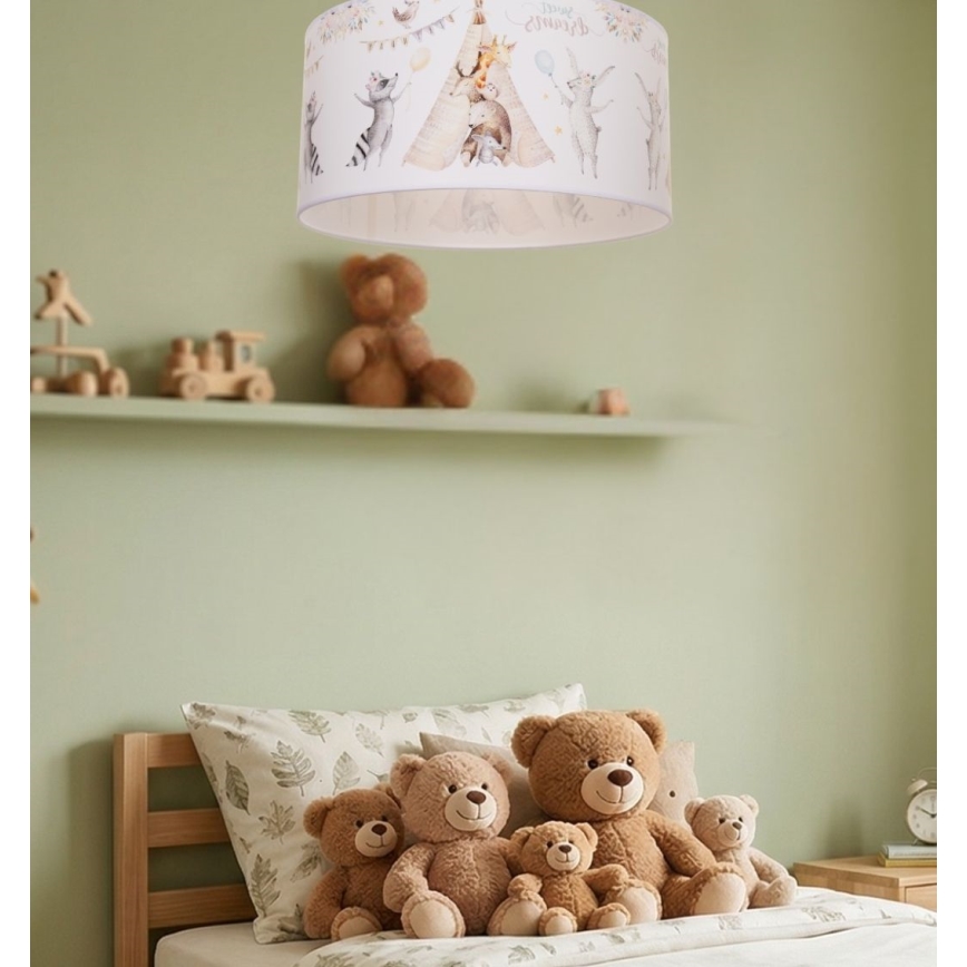 Deckenleuchte für Kinderzimmer KIDS ROOM 1xE27/60W/230V Ø 40 cm, Tiermotive