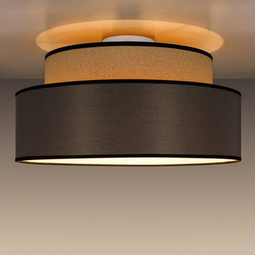 Deckenleuchte GRACE 1xE27/60W/230V beige/braun