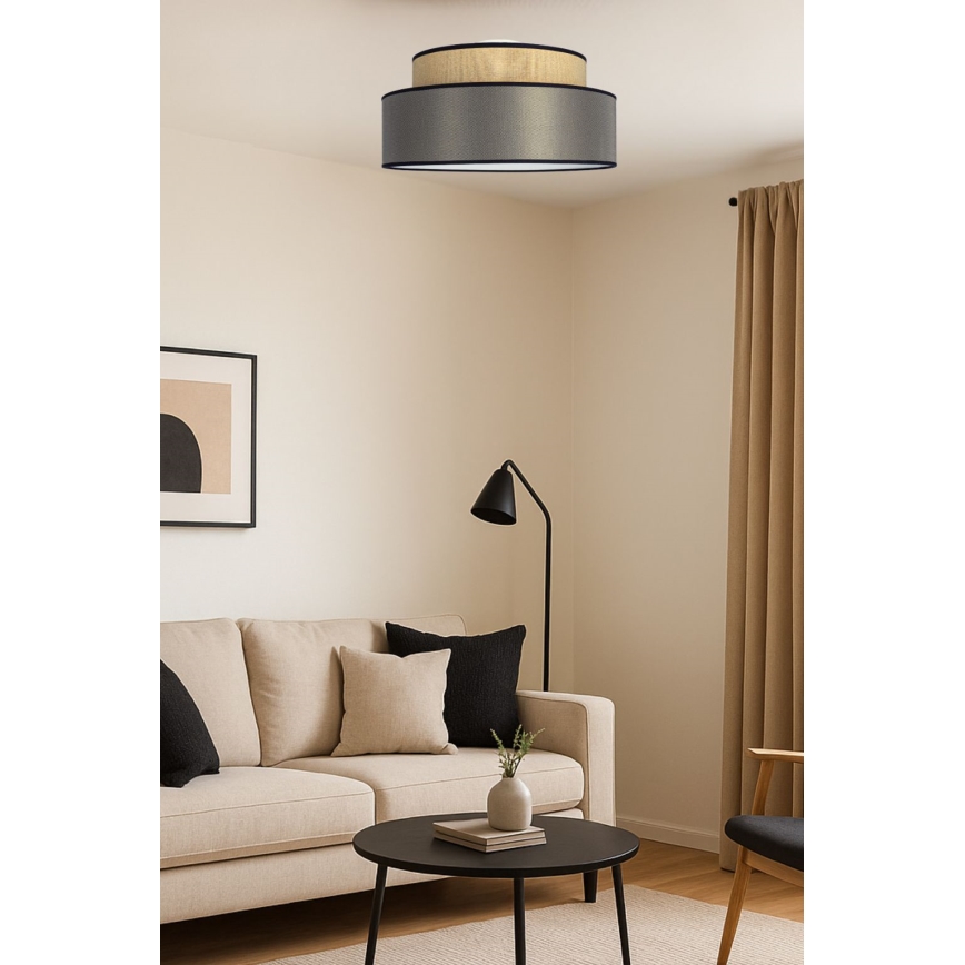 Deckenleuchte GRACE 1xE27/60W/230V beige/braun
