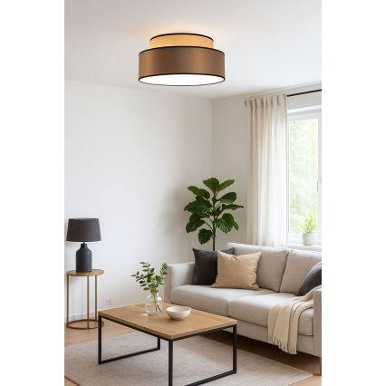 Deckenleuchte GRACE 1xE27/60W/230V beige/braun