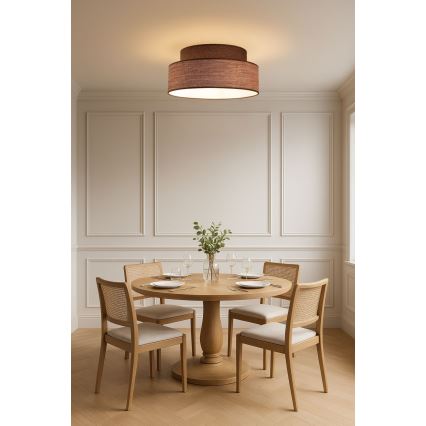 Deckenleuchte GRACE 1xE27/60W/230V braun/beige