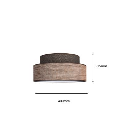 Deckenleuchte GRACE 1xE27/60W/230V braun/beige