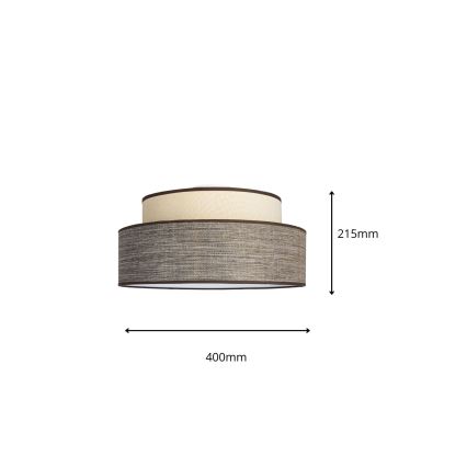 Deckenleuchte GRACE 1xE27/60W/230V cremefarben/braun