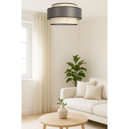 Deckenleuchte GRACE 1xE27/60W/230V d 40 cm cremefarben/grau