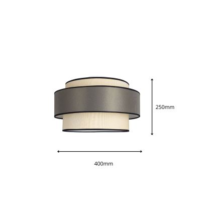 Deckenleuchte GRACE 1xE27/60W/230V d 40 cm cremefarben/grau