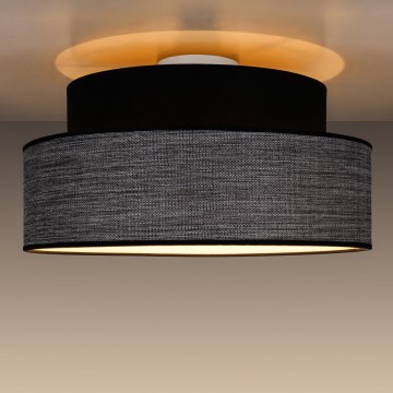 Deckenleuchte GRACE 1xE27/60W/230V d 40 cm schwarz/grau
