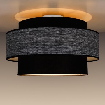 Deckenleuchte GRACE 1xE27/60W/230V d 40 cm schwarz/grau