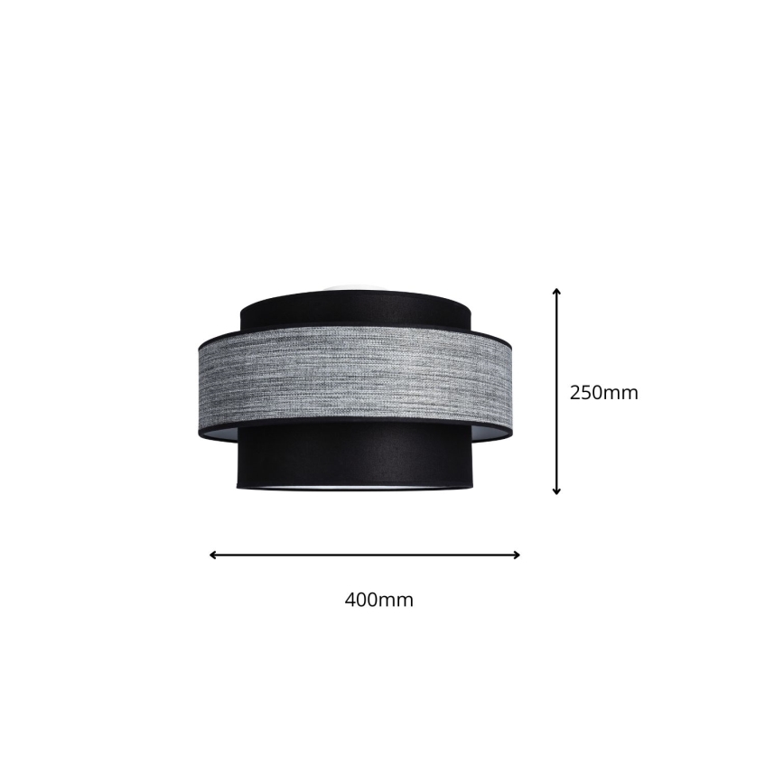 Deckenleuchte GRACE 1xE27/60W/230V d 40 cm schwarz/grau