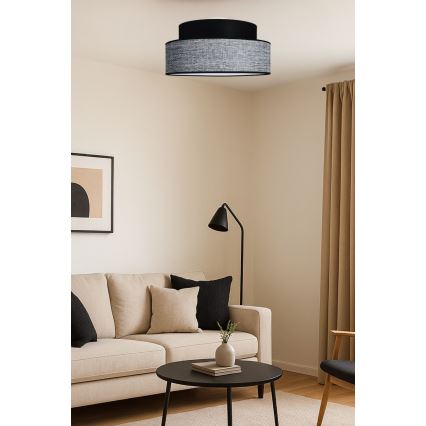 Deckenleuchte GRACE 1xE27/60W/230V schwarz/grau