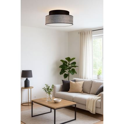Deckenleuchte GRACE 1xE27/60W/230V schwarz/grau