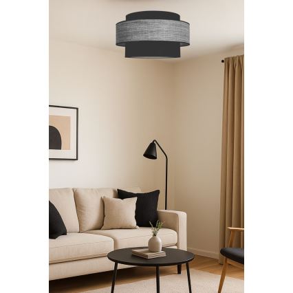 Deckenleuchte GRACE 1xE27/60W/230V schwarz/grau