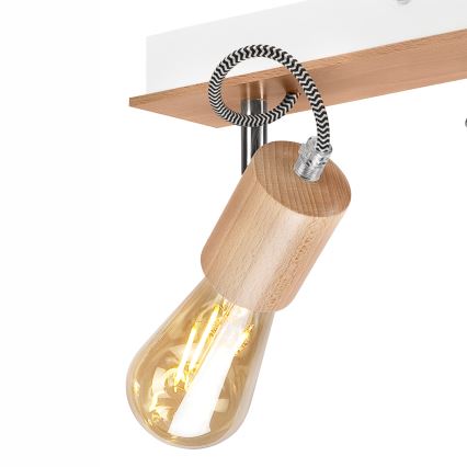 Deckenleuchte GUSTAVO 2xE27/60W/230V Buche