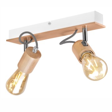 Deckenleuchte GUSTAVO 2xE27/60W/230V Buche