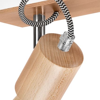 Deckenleuchte GUSTAVO 3xE27/60W/230V Buche
