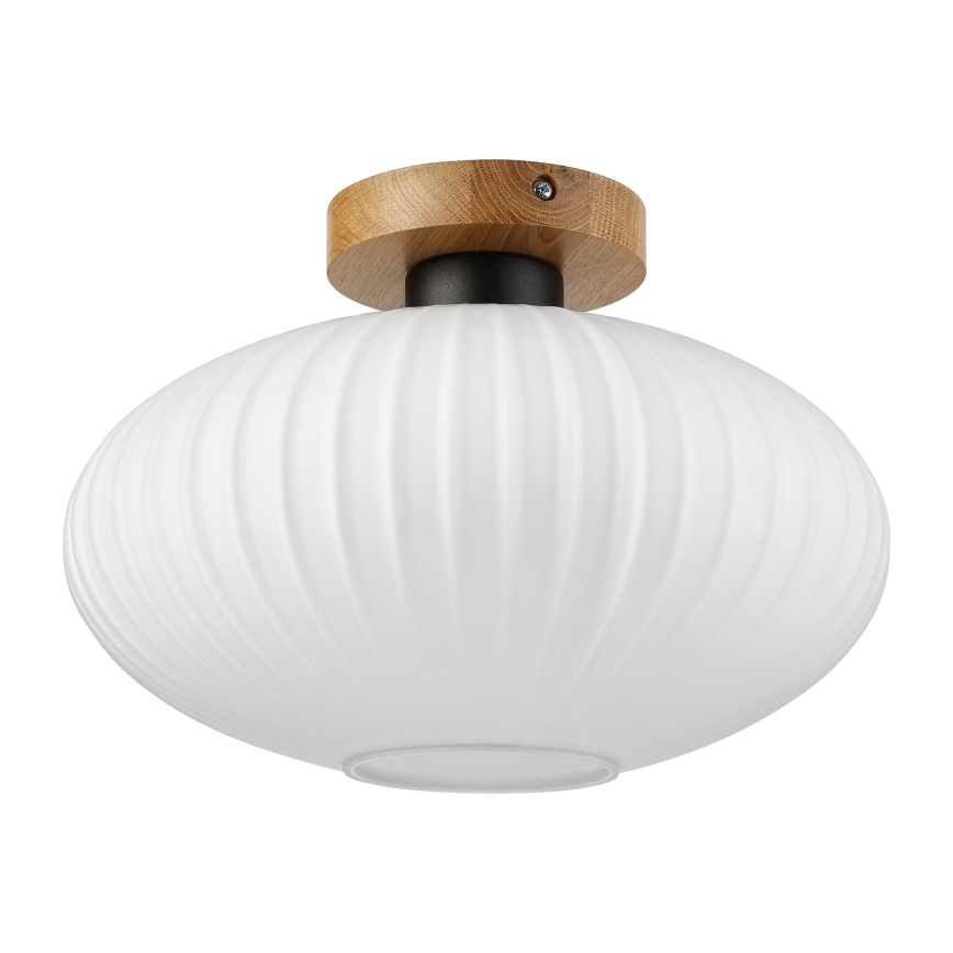 Deckenleuchte HARMA WOOD, 1xE27/15W/230V, Eiche/weiß, Ø 30 cm