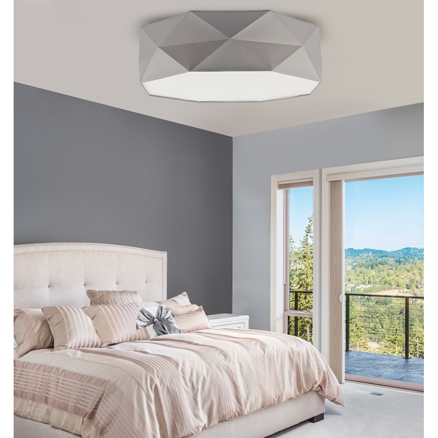 TK Lighting 1566 - Deckenleuchte KANTOOR 4xE27/60W/230V grau