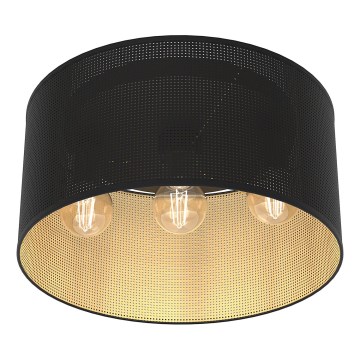 Deckenleuchte LOFT SHADE 3xE27/60W/230V schwarz/gold, aufgesetzt