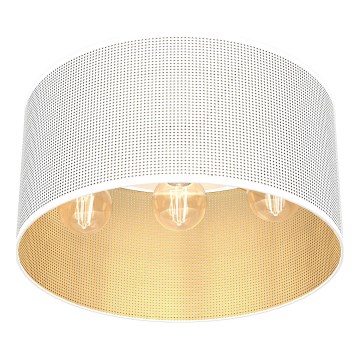 Deckenleuchte LOFT SHADE 3xE27/60W/230V weiß/gold