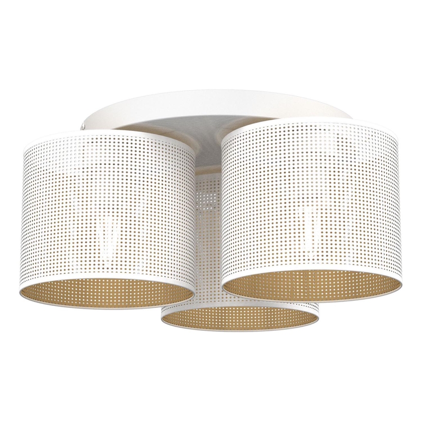 Deckenleuchte LOFT SHADE 3xE27/60W/230V weiß/gold