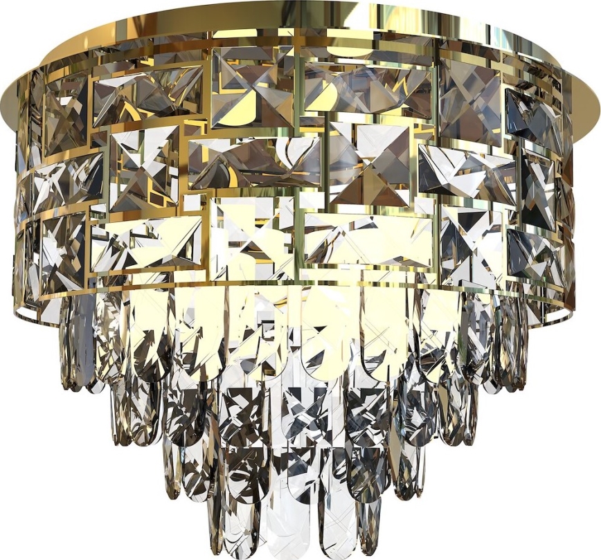 Deckenleuchte LUXURIA 9xE14/40W/230V d 48 cm golden