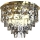 Deckenleuchte LUXURIA 9xE14/40W/230V d 48 cm golden