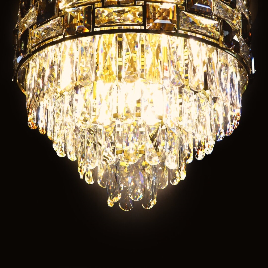 Deckenleuchte LUXURIA 9xE14/40W/230V d 48 cm golden