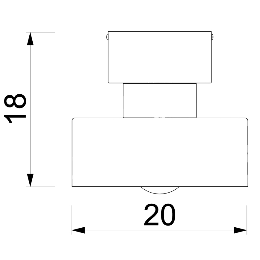 Deckenleuchte MARTI 1xE27/15W/230V weiß/glänzendes Chrom