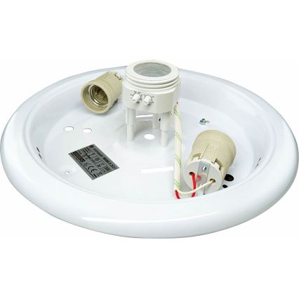 Deckenleuchte mit Bewegungs- und Dämmerungssensor MANA, 2x E27 (max. 40 W), 230 V, Ø 30 cm, weiß