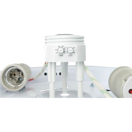 Deckenleuchte mit Bewegungs- und Dämmerungssensor MANA, 2x E27 (max. 40 W), 230 V, Ø 30 cm, weiß